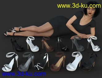 3D打印模型Chloe High Heels and Clutch for Genesis 8 Female(s)的图片