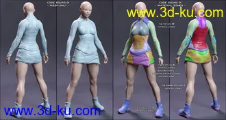 3D打印模型Code Squad 01 for Genesis 8 Female(s)的图片