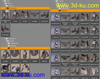 3D打印模型Code Squad 01 for Genesis 8 Female(s)的图片