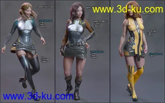3D打印模型Code Squad 01 for Genesis 8 Female(s)的图片