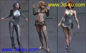 3D打印模型Code Squad 01 for Genesis 8 Female(s)的图片