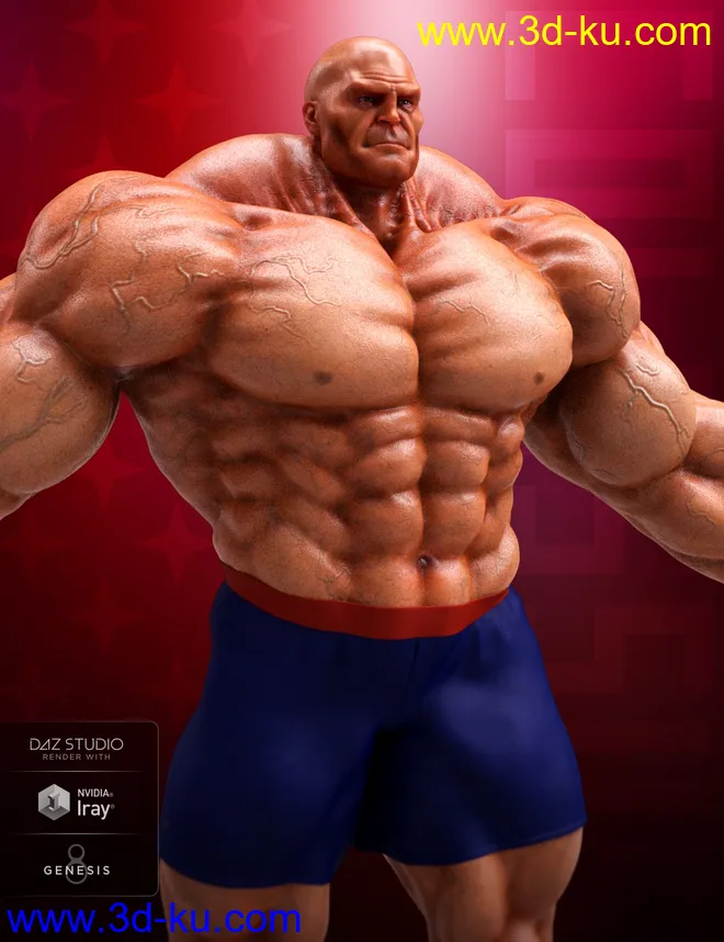 Colossus HD for Genesis 8 Male模型的图片2
