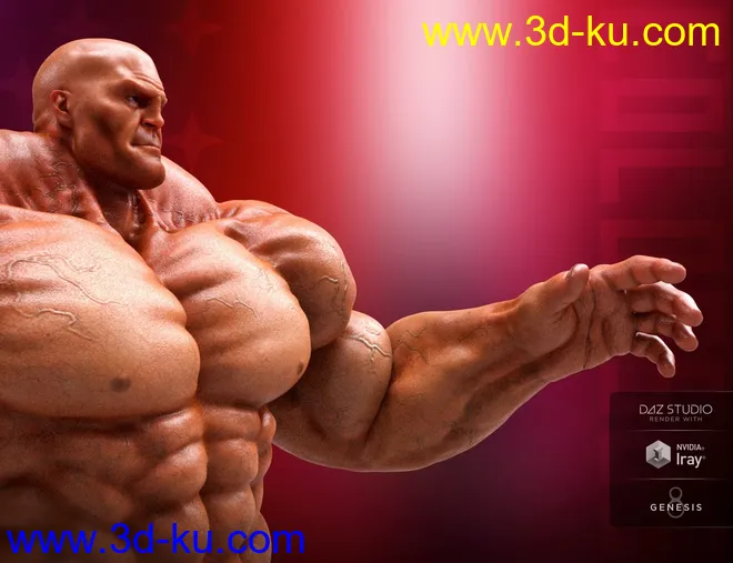 Colossus HD for Genesis 8 Male模型的图片7