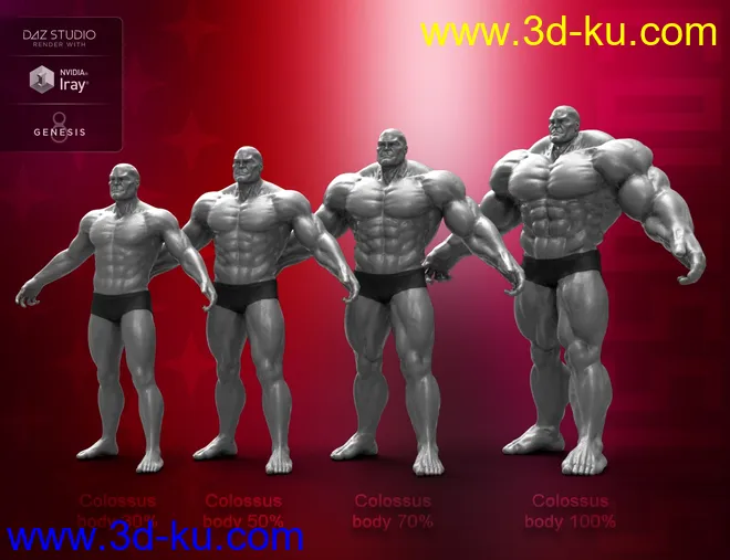 Colossus HD for Genesis 8 Male模型的图片16