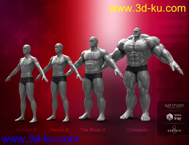 Colossus HD for Genesis 8 Male模型的图片17