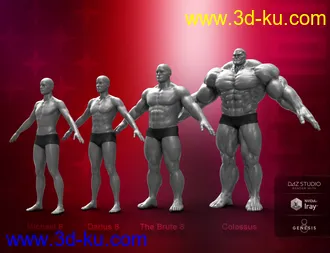 3D打印模型Colossus HD for Genesis 8 Male的图片