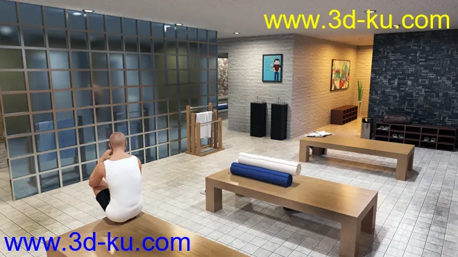 Condominium Locker Room模型的图片3