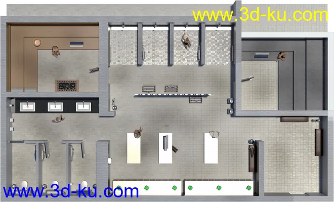 Condominium Locker Room模型的图片11