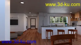 3D打印模型Contemporary Cabin Kitchen的图片