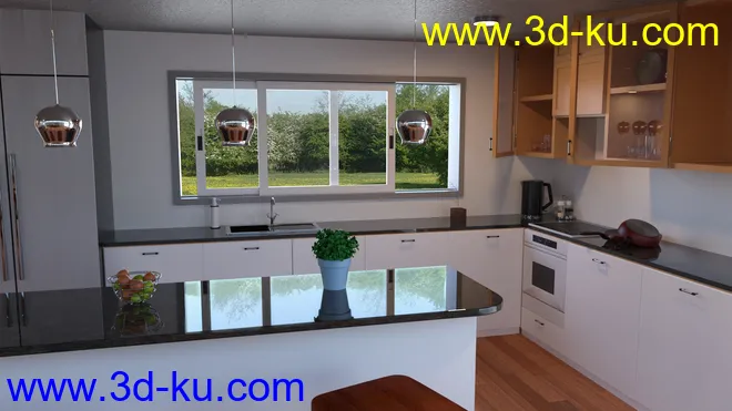 Contemporary Cabin Kitchen模型的图片9