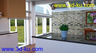 3D打印模型Contemporary Cabin Kitchen的图片