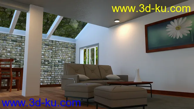 Contemporary Cabin Kitchen模型的图片11