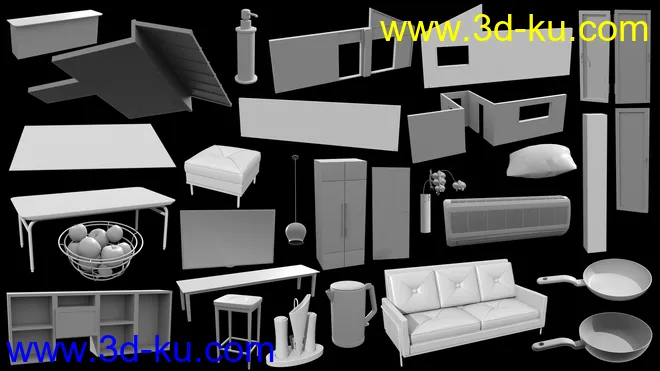 Contemporary Cabin Kitchen模型的图片13