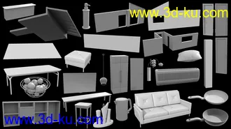 3D打印模型Contemporary Cabin Kitchen的图片