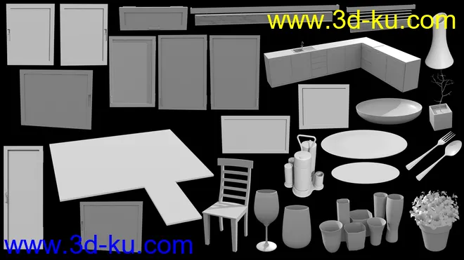 Contemporary Cabin Kitchen模型的图片14