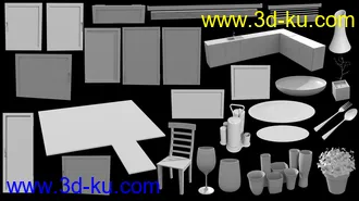 3D打印模型Contemporary Cabin Kitchen的图片