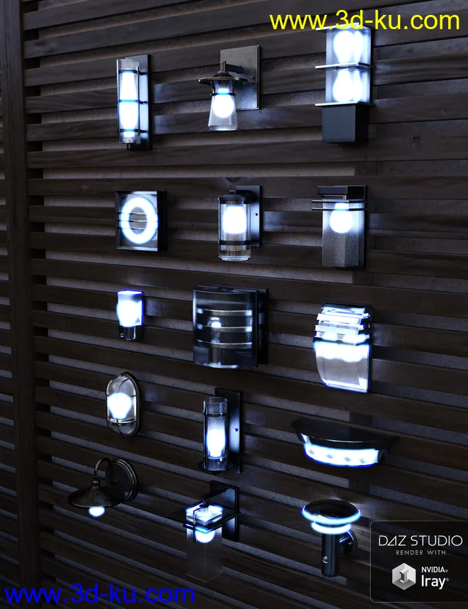 Contemporary Wall Lighting Vol 1模型的图片3