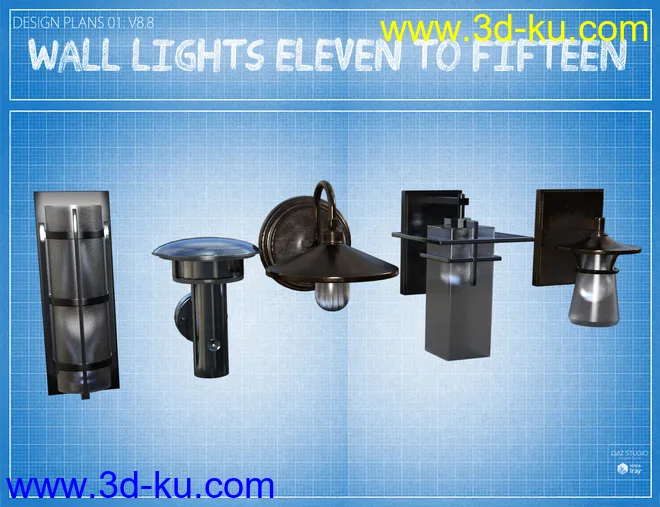 Contemporary Wall Lighting Vol 1模型的图片6