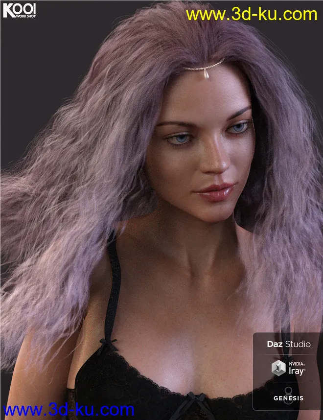 Cora Hair for Genesis 8 Female(s)模型的图片8