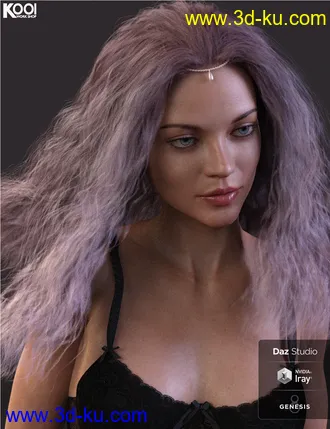 3D打印模型Cora Hair for Genesis 8 Female(s)的图片