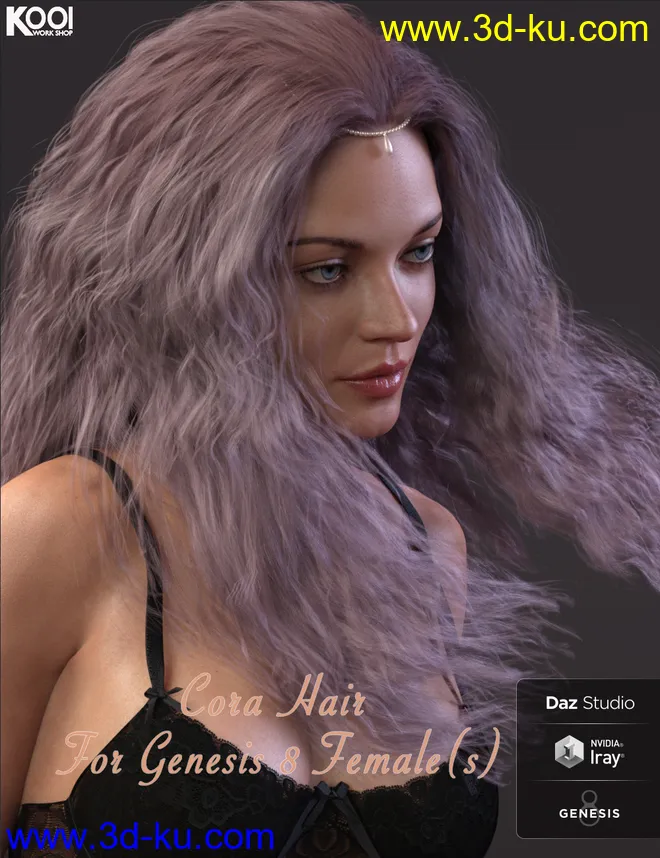 Cora Hair for Genesis 8 Female(s)模型的图片9