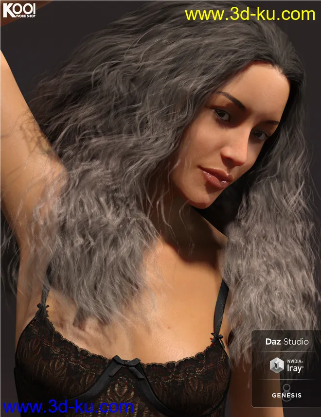 Cora Hair for Genesis 8 Female(s)模型的图片10