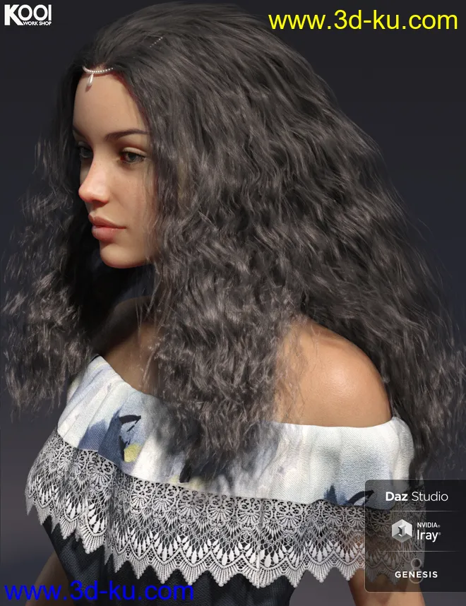Cora Hair for Genesis 8 Female(s)模型的图片19