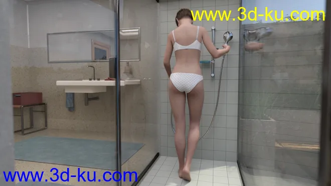 Cosy Bathroom with Rigged Shower and Poses for Genesis 8 Female模型的图片5