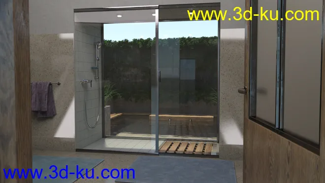 Cosy Bathroom with Rigged Shower and Poses for Genesis 8 Female模型的图片9