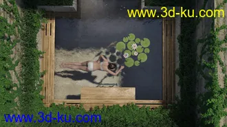 3D打印模型Cosy Bathroom with Rigged Shower and Poses for Genesis 8 Female的图片