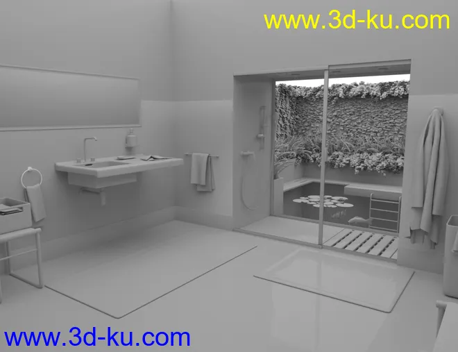 Cosy Bathroom with Rigged Shower and Poses for Genesis 8 Female模型的图片17