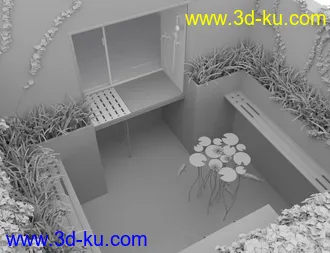 3D打印模型Cosy Bathroom with Rigged Shower and Poses for Genesis 8 Female的图片