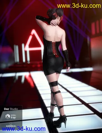 3D打印模型Dark Whispers Outfit for Genesis 8 Female(s)的图片