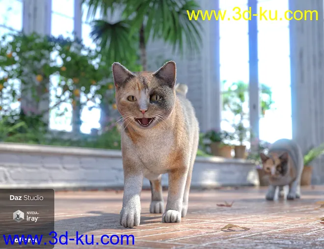 Daz House Cat with dForce Hair模型的图片4