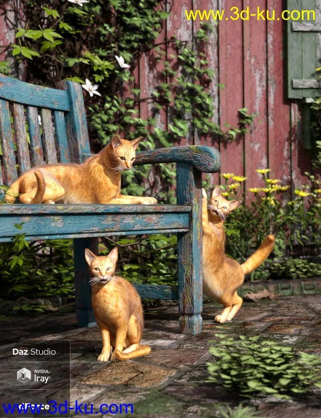Daz House Cat with dForce Hair模型的图片7