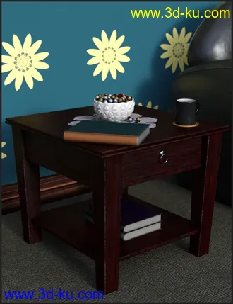 3D打印模型Decorative Side Table and Props的图片