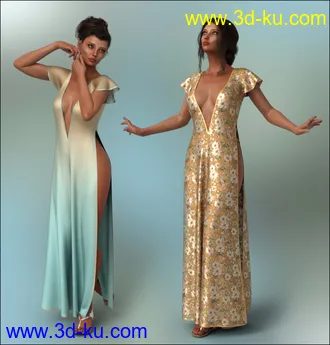 3D打印模型dForce - Romance Dress for G8F的图片