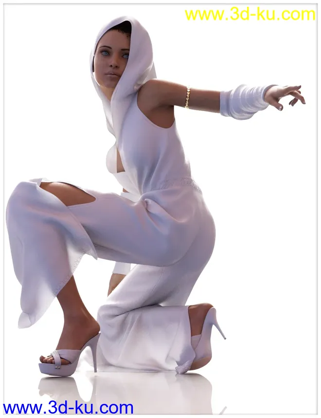 dForce 90'S Chic for Genesis 8 Female模型的图片1