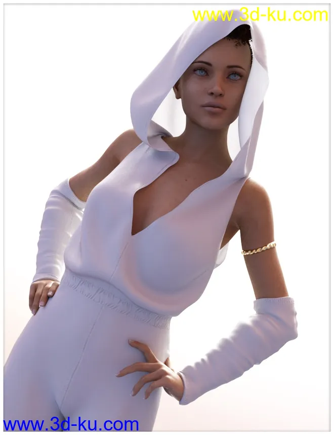 dForce 90'S Chic for Genesis 8 Female模型的图片3