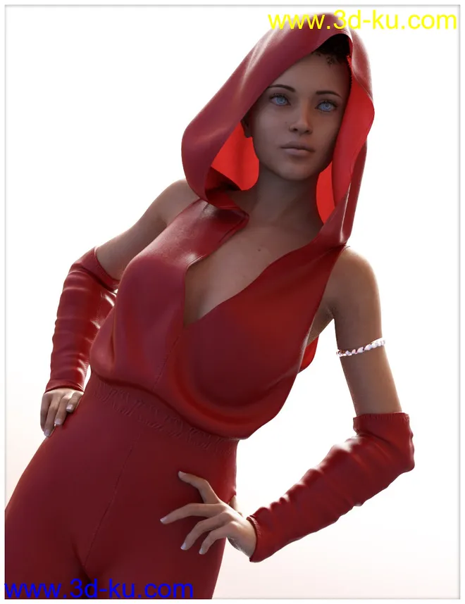 dForce 90'S Chic for Genesis 8 Female模型的图片4