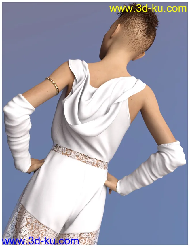 dForce 90'S Chic for Genesis 8 Female模型的图片11