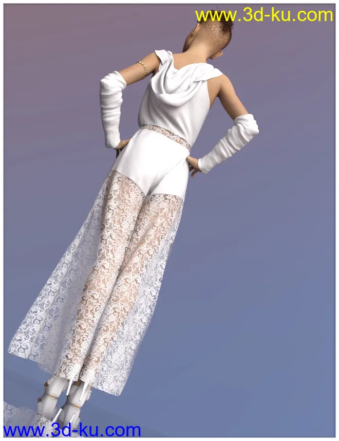 dForce 90'S Chic for Genesis 8 Female模型的图片12