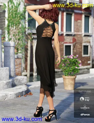 3D打印模型dForce 90's Girl Dress for Genesis 8 Female(s)的图片