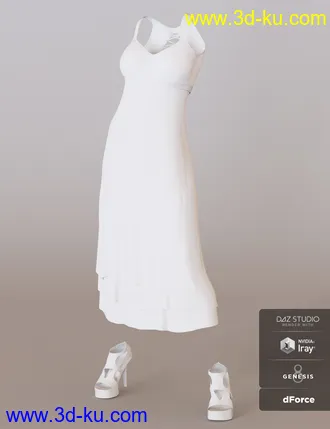 3D打印模型dForce 90's Girl Dress for Genesis 8 Female(s)的图片