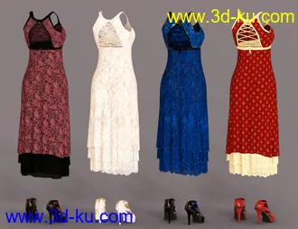 3D打印模型dForce 90's Girl Dress Textures的图片