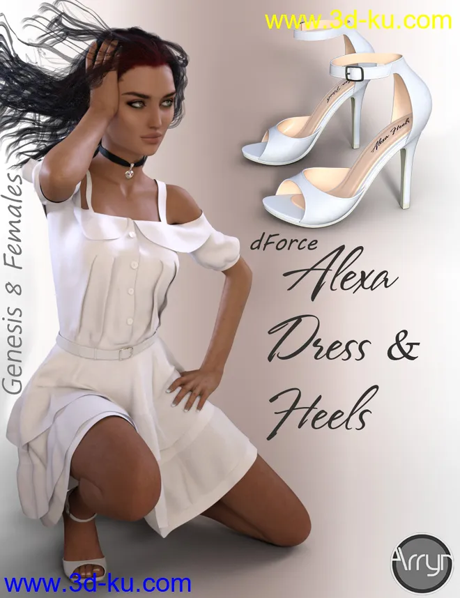 dForce Alexa Outfit for Genesis 8 Female(s)模型的图片1