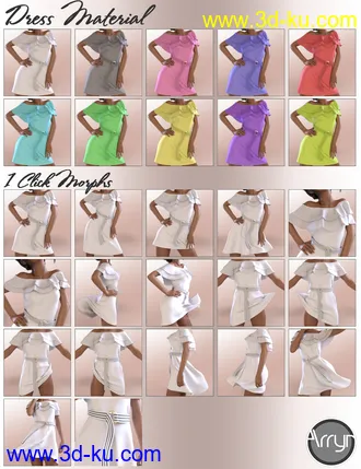 3D打印模型dForce Alina Outfit for Genesis 8 Female(s)的图片