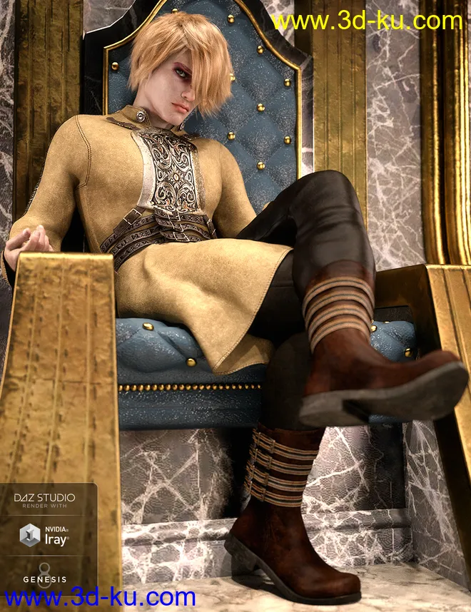 dForce Alpha Male Outfit Textures模型的图片2