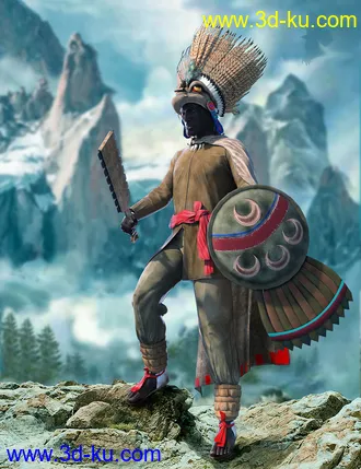 3D打印模型dForce Aztec Eagle Warrior Outfit for Genesis 8 Male(s)的图片