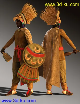 3D打印模型dForce Aztec Eagle Warrior Outfit for Genesis 8 Male(s)的图片